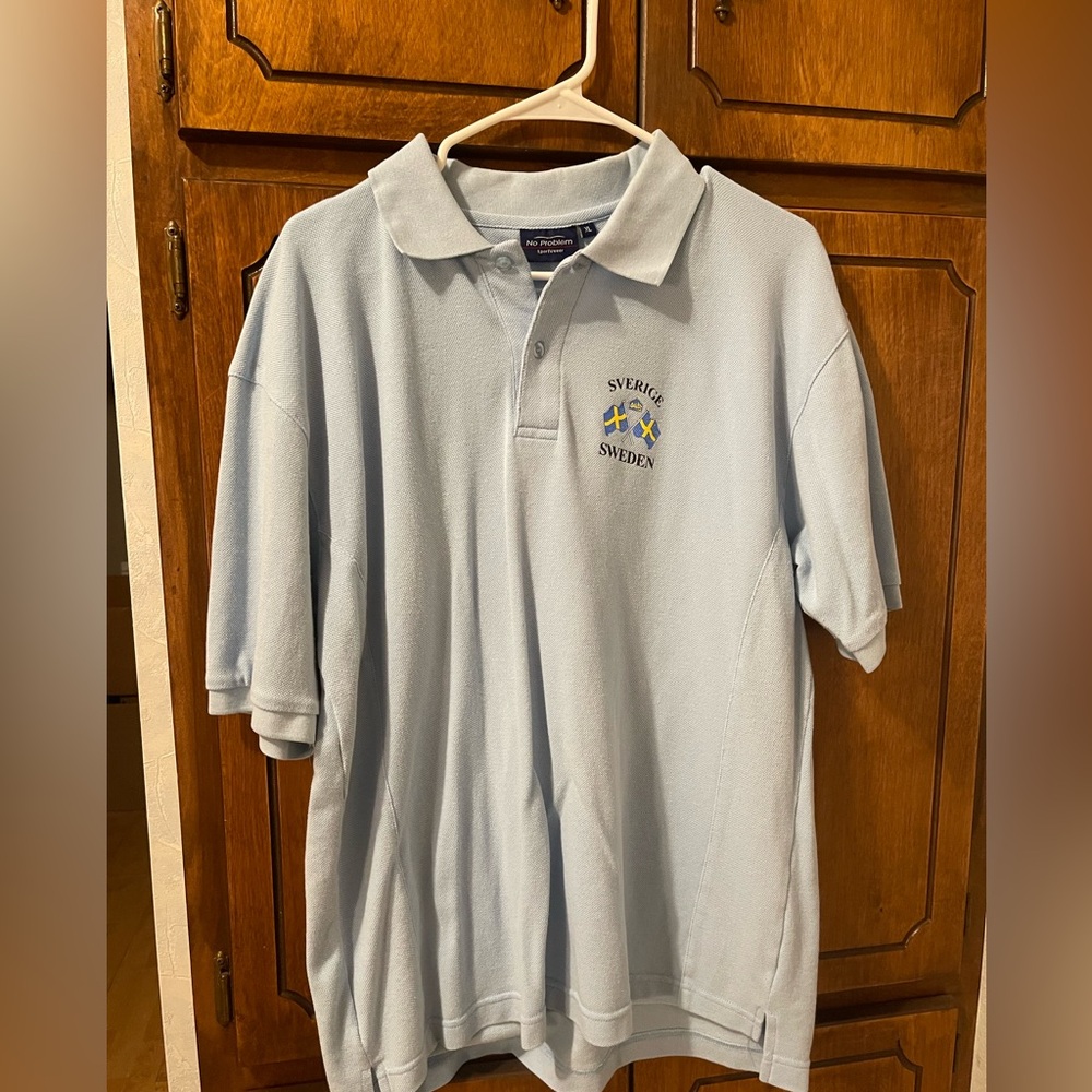 Light Blue Sverige Sweden Polo Shirt